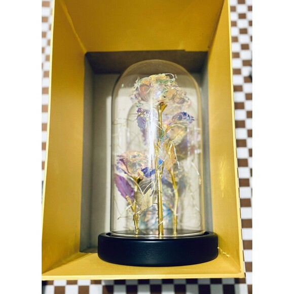 Gorgeous Glass Rose Flower Gift for Women Light-Up Forever Rose Glass Case - Picture 6 of 11